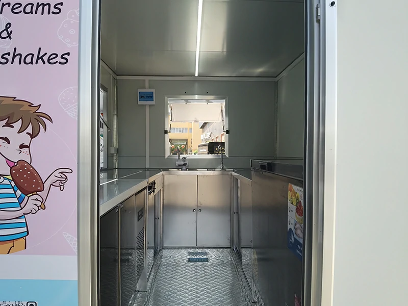 Interior layout of Ice Cream Food Trailer